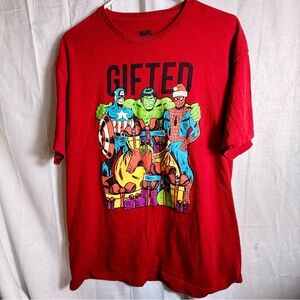 Marvel Red 'Gifted'‎ Superhero T-Shirt Sz L
Great Gift Idea for The Marvel Lover